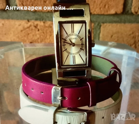 Дамски часовник +3 кожени каишки , снимка 2 - Дамски - 52874466