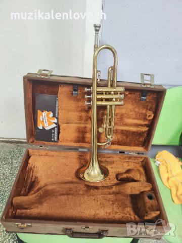 Holton Collegiate Bb Trumpet in Original Case /Made In USA/ Б-тромпет в оригинален куфар - готов , снимка 2 - Духови инструменти - 40181854