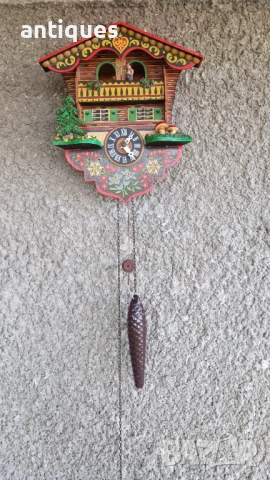 Стенен немски часовник Шварцвалд + термометър - Forest house