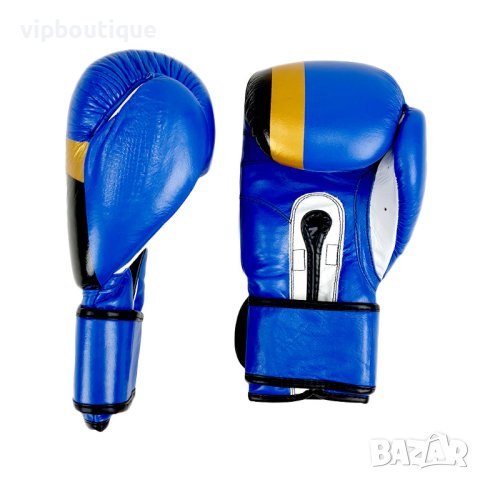 Боксови ръкавици Естествена кожа Warrior Син