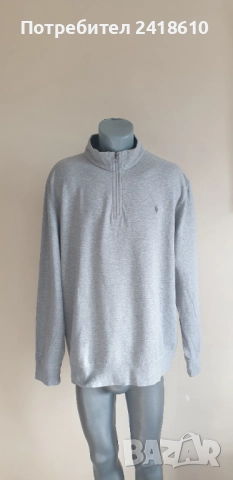 POLO Ralph Lauren Cotton Half Zip Mens Size XL / 2XL НОВО! ОРИГИНАЛ! Мъжки памучен Суичър с 3/4 цип!