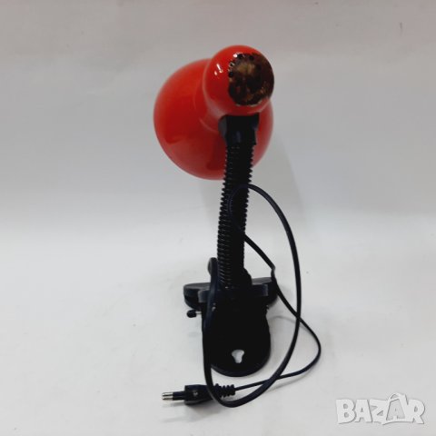 Настолна лампа, червено и черно с щипка(7.4) , снимка 2 - Настолни лампи - 44448278