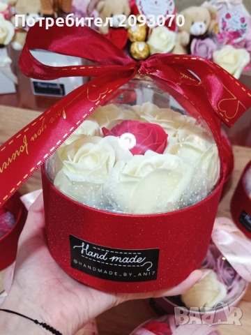 Кутия със сапунени рози, снимка 6 - Подаръци за жени - 53209377