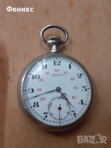 Invicta - Стар швейцарски джобен часовник, снимка 4 - Антикварни и старинни предмети - 51409124