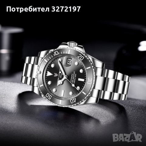 2022 LIGE автоматичен часовник за гмуркане 100 ATM, снимка 8 - Мъжки - 41211685