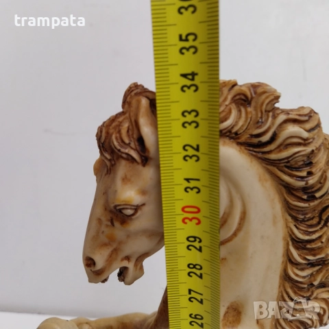 НАЙ ДОБРАТА ОФЕРТА Стара фигура на кон от алабастър, снимка 5 - Антикварни и старинни предмети - 52637659