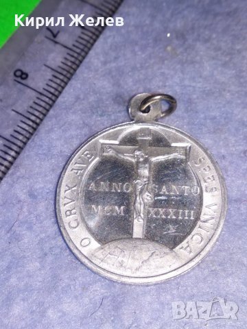 КАТОЛИЧЕСКИ РЕЛИГИОЗЕН МЕДАЛЬОН ИКОНКА ДВУСТРАННА РЯДКА ПОСРЕБРЕНА ИТАЛИЯ 31231, снимка 4 - Колиета, медальони, синджири - 39856813