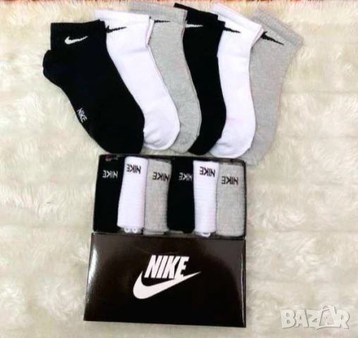 чорапи в кутия nike lacoste gucci hermes louis vuitton chanel , снимка 2 - Дамски чорапи - 50998488