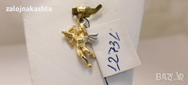 Нова-Златна висулка ангелче-1,33гр/14кр, снимка 2 - Колиета, медальони, синджири - 52738434