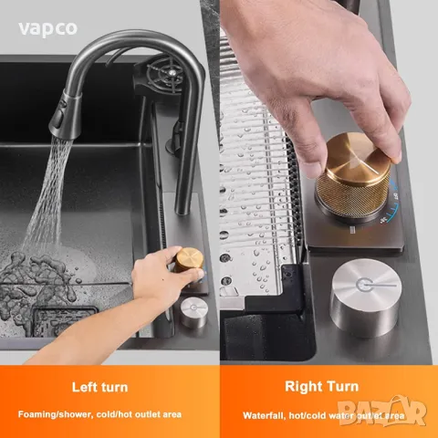 60см Висококачествена мултифункционална кухненска мивка , снимка 8 - Мивки - 47505021