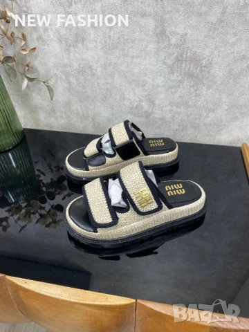 Дамски Чехли ✨ MIU MIU , снимка 3 - Чехли - 51057648