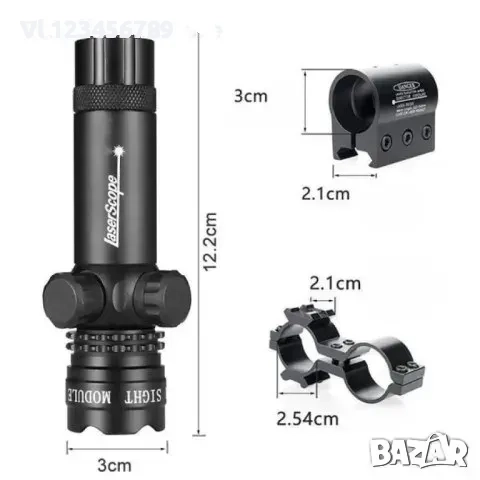 Зелен лазарен бързомер ефективен до 1000 м,, снимка 4 - Оборудване и аксесоари за оръжия - 51469746