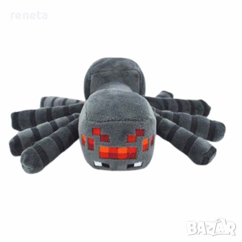 Играчка Minecraft, Паяк, Плюшена, Сив, снимка 1