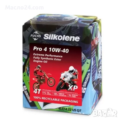 Четиритактово масло Silkolene Pro 4 10w40 4T 4L, снимка 1 - Части - 41119451