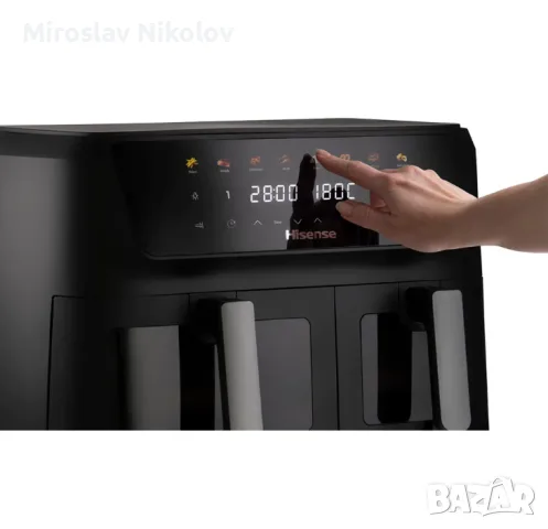 Air Fryer Hisense HAF2700DCD – 11 л, 2700 W - Въздушен фритюрник (еърфрайер) + Подарък Sano Jet 1L., снимка 3 - Фритюрници - 55932079
