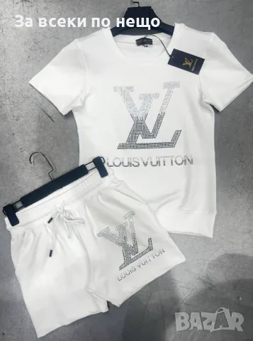 Louis Vuitton Дамски Летен Комплект Тениска И Къси Панталонки👚🩳Дамски Къс Екип - 2 Цвята Код A582, снимка 4 - Спортни екипи - 50370434