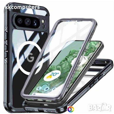 Google Pixel 9 Pro XL Силиконов Калъф Transparent IP54 Life Waterproof TPU и Протектор