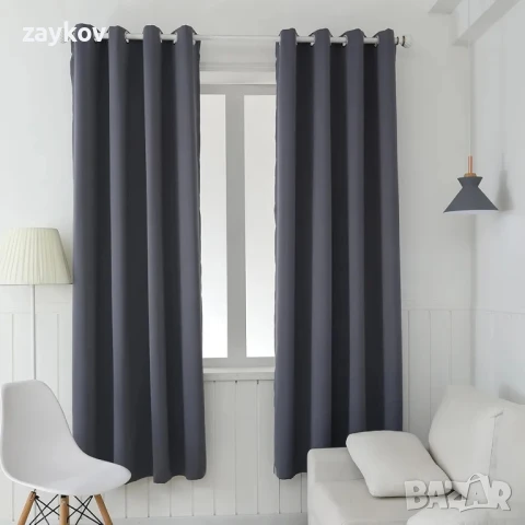 7VSTOHS Непрозрачни завеси за затъмнение, комплект от 2,, снимка 1
