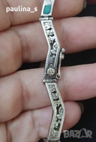 Два различни броя / Винтидж / Стара сребърна гривна / проба 925 и 950 , снимка 8 - Гривни - 34973978