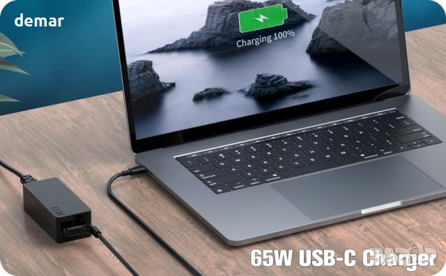 65W USB C зарядно за лаптоп Lenovo, снимка 4 - Друга електроника - 42500980