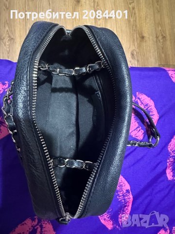 Дамска чанта през рамо и с къса дръжка от естествена кожа, снимка 4 - Чанти - 40421687