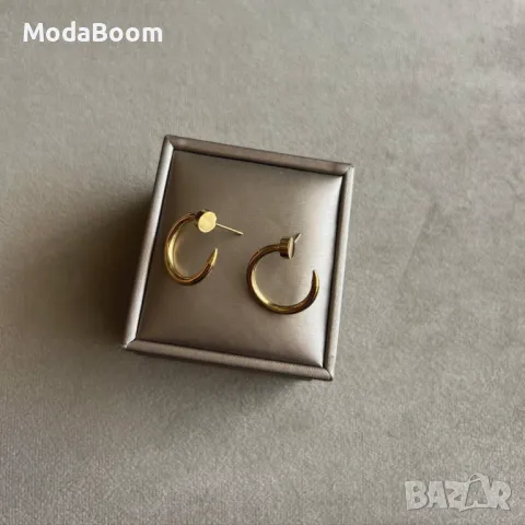 Обеци стомана , снимка 5 - Обеци - 48712553