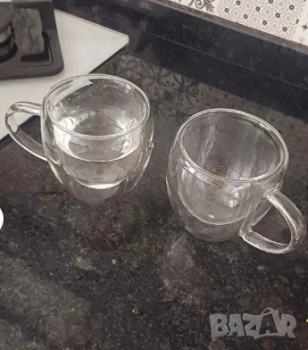 Стъклена чаша за кафе с двойно дъно 200ml