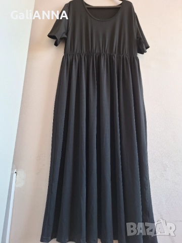 ДЪЛГА ЕЛЕГАНТНА РОКЛЯ ЛИКРА 3XL-4XL, снимка 2 - Рокли - 51637318