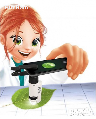 Джобен микроскоп Buki Sciences - с адаптер за смартфон, снимка 4 - Образователни игри - 36217102