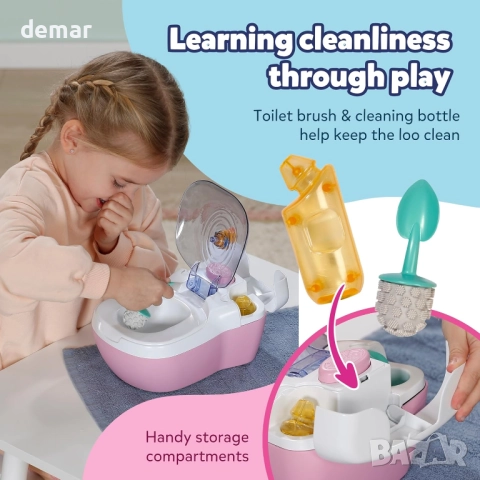 BABY born Тоалетна за кукли със звуци и аксесоари, за кукли 36 и 43 см, снимка 5 - Кукли - 52293624