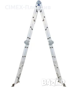 Мултифункционална алуминиева стълба - 4,80 м., (4x4)
