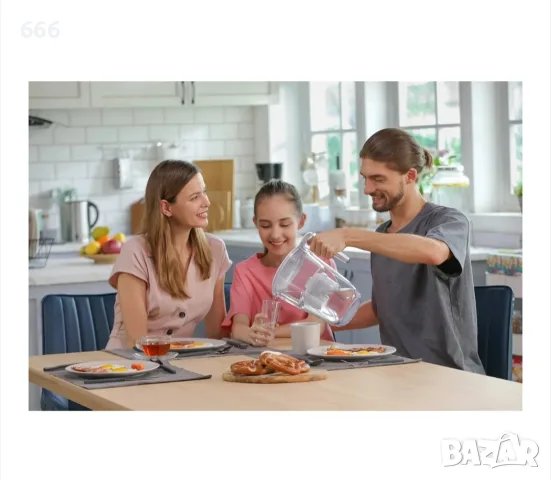Филтърна кана Philips, 3,0 л, бяло-прозрачна, 1 филтър включен, снимка 4 - Други стоки за дома - 56156001