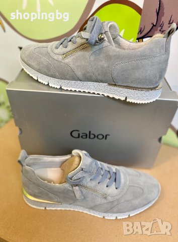 Дамски обувки Gabor Aquamarine естествен велур, снимка 3 - Дамски ежедневни обувки - 40164165
