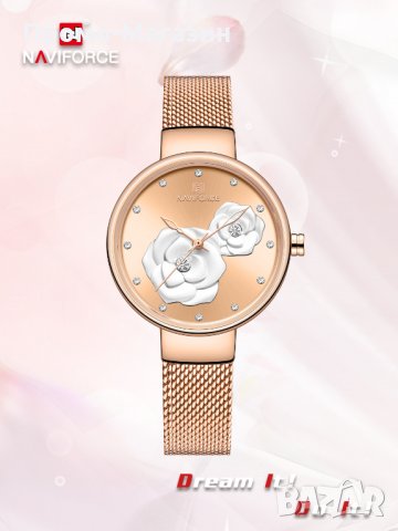 Дамски часовник NAVIFORCE Gold 5013 RGRGRG., снимка 7 - Дамски - 34722617