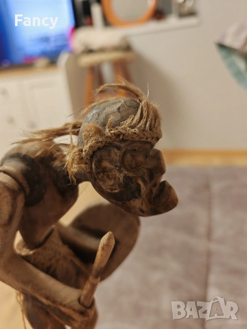 Дървена статуетка на африкански войн, снимка 8 - Антикварни и старинни предмети - 53120337
