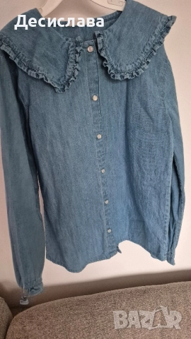 Дънкова риза за момиче John Lewis, 146 см.,11 г., снимка 3 - Детски ризи - 51975149