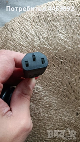 Захранващ кабел за компютър 1,5 м, снимка 3 - Кабели и адаптери - 53509886