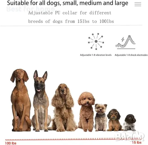 HZXINWANG Акумулаторна каишка за обучение на кучета с тъчскрийн, снимка 5 - За кучета - 50152839