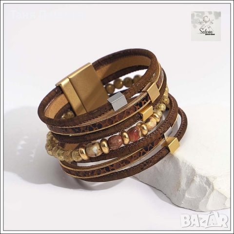 КОЖЕНИ ГРИВНИ С МЕТАЛНИ ЕЛЕМЕНТИ , снимка 7 - Гривни - 40192223