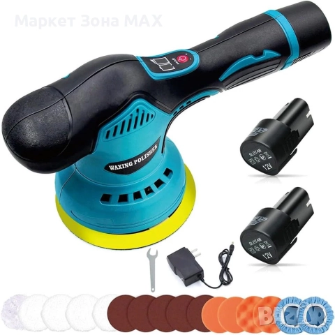 Автоматична полираща машина, eSimplu®, 12V, безжична, 2500-5500 об./мин., 8 скорости