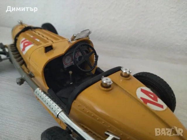 Метална количка  BUGATTI TYPE 59 1934  1/18 !!!, снимка 3 - Колекции - 47542566