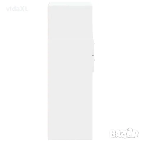 vidaXL Висок шкаф, бял, 30x42,5x124 см, инженерно дърво, снимка 5 - Бюфети - 56148180