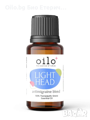 Oilo БИО Етерични масла - Без мигрена-Light Head no migraine oil 5 мл.