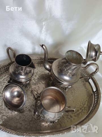 Старинен арабски посребрен сервиз , снимка 4 - Антикварни и старинни предмети - 35828765