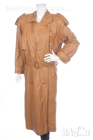 Кожено манто - цвят CAMEL