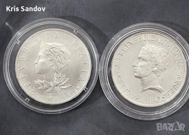 четири италиански сребърни монети , снимка 5 - Нумизматика и бонистика - 53262173