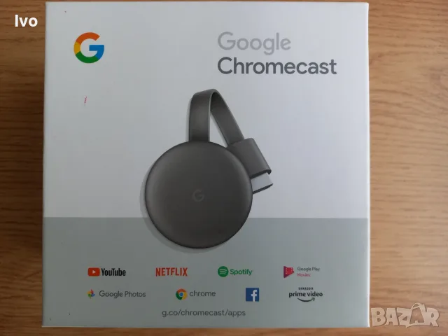 Google Chromecast 3 (3rd Gen) – Безжичен медиен стриймър / Като нов / Пълен комплект, снимка 6 - Плейъри, домашно кино, прожектори - 55971683
