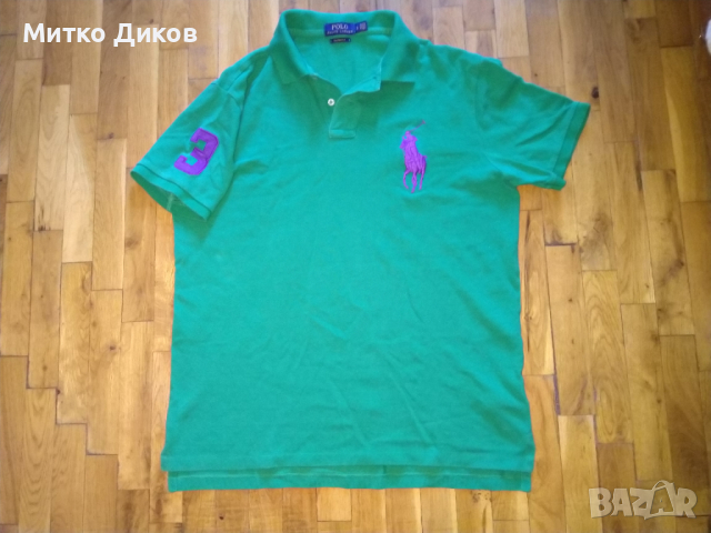 Ralph Lauren Ралф Лаурен спортна тениска 100% памук размер Л, снимка 1 - Спортни дрехи, екипи - 36232312