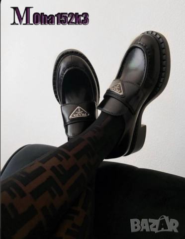 дамски мокасини от естествена кожа prada, снимка 3 - Маратонки - 51454471