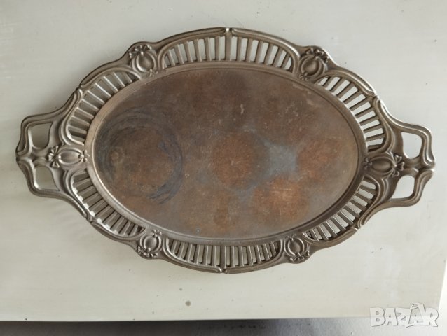бронзов поднос,табла арт деко, снимка 2 - Други ценни предмети - 41575356